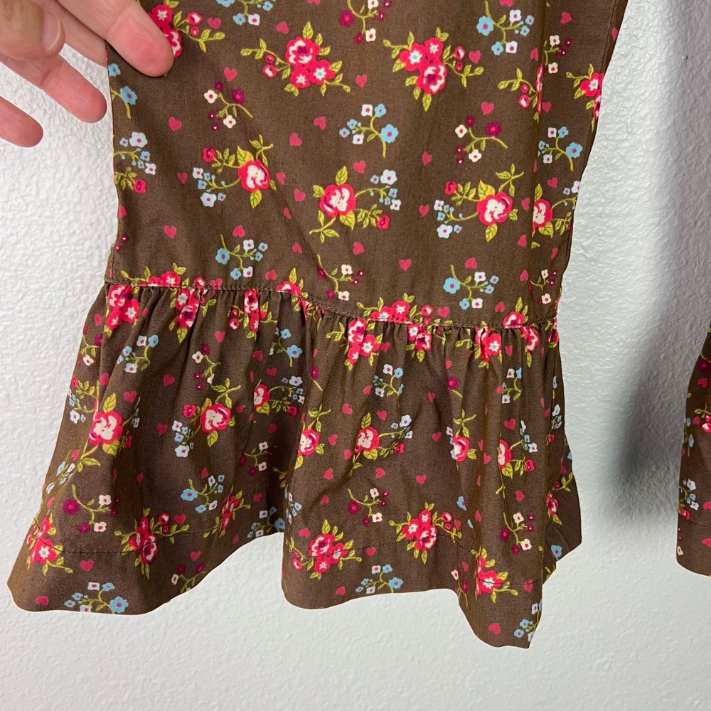 Matilda Jane Paint by Numbers Brown Floral Taylor Ruffle Pants Kids Size 8 - Picture 4 of 7